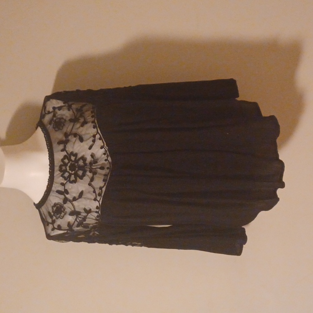 F21 Embroidered Mesh Babydoll